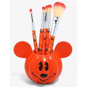Disney Mickey Mouse Jack-O'Lantern Makeup Brush Set & Holder